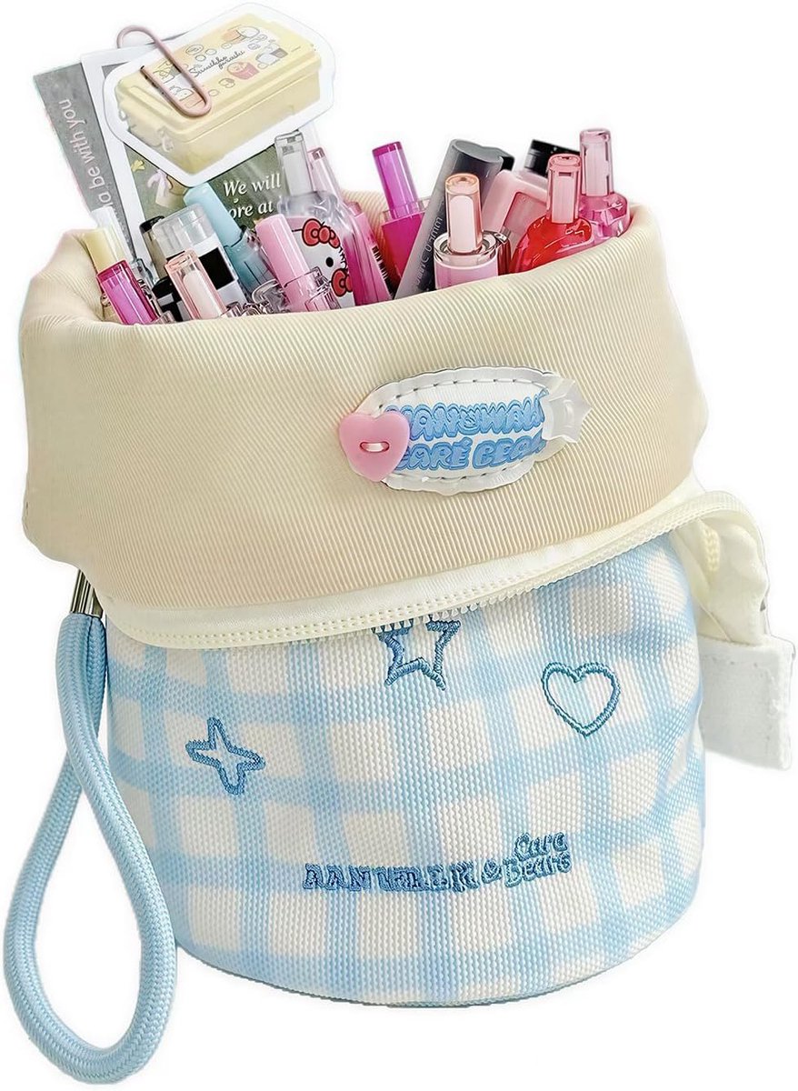 1 stuk grote creatieve pennenhouder roze, multifunctionele organizer voor kantoor, school en thuis, opbergen van - ShopVlot