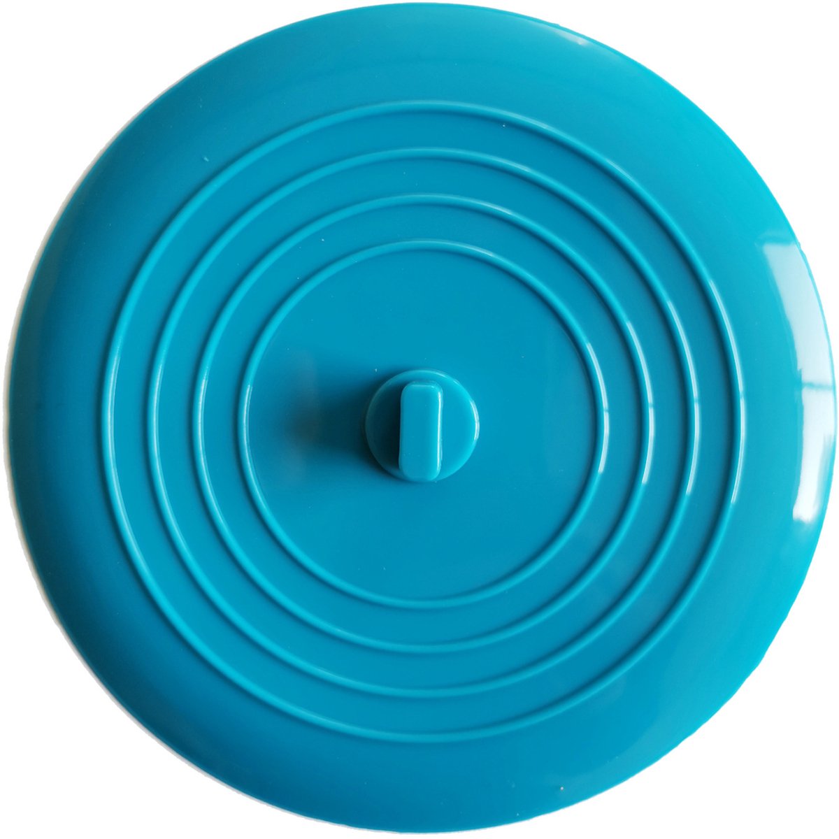 Badkuipstop | 6 kleuren | - Wastafelstop | 15,2 cm | Badkuip- en wastafelstop - Siliconenstop met zuignap (blauw)