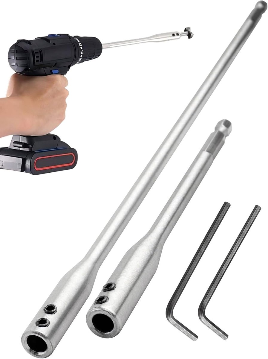 boorverlenging 150 mm/300 mm - flexibele boorschacht - extra lange verlenging - ideaal voor diepe boringen - ShopVlot