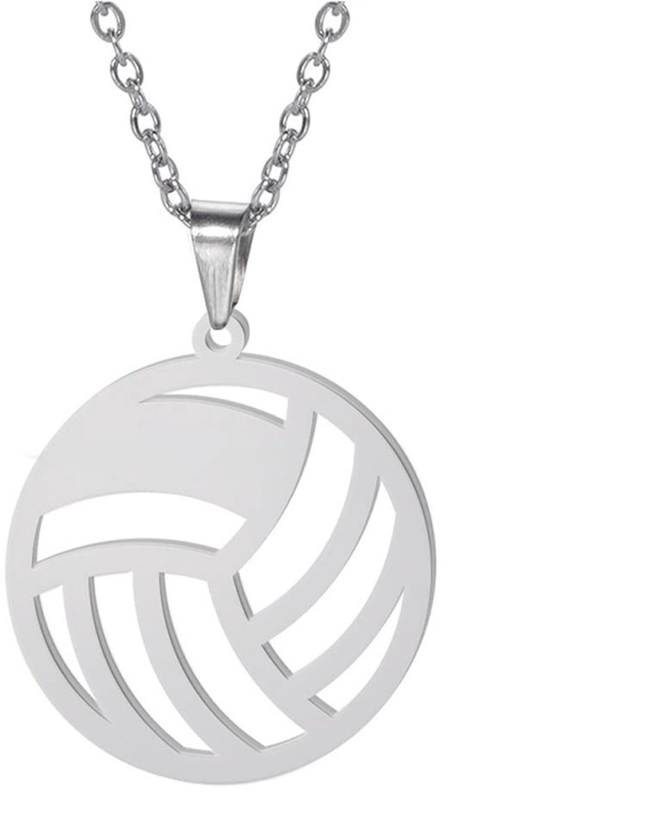 Solidchoice - Minimalistische Volleybal Ketting van RVS