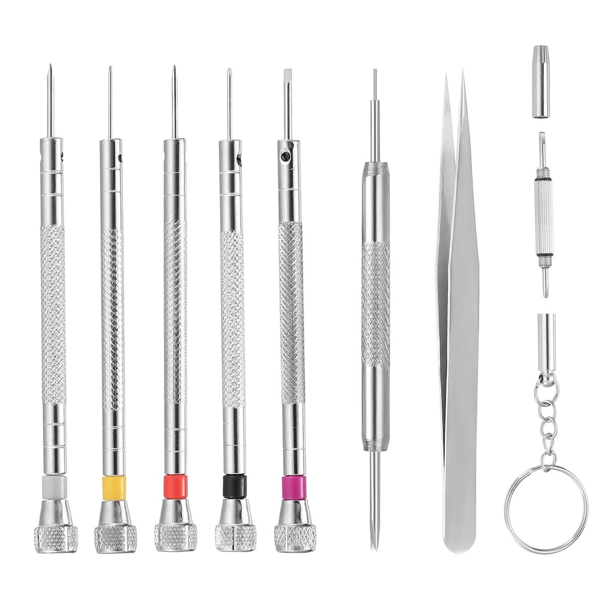 Solidchoice - Set van 9 Precisie Schroevendraaiers voor Horlogemakers en Brilreparatie