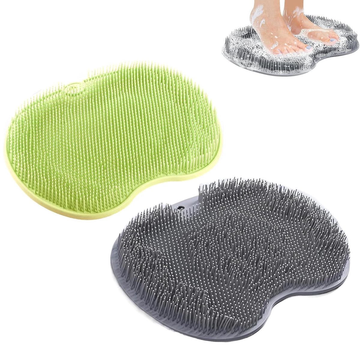 Solidchoice - 2 Stuks Voetwasmat met Antislip en Massagefunctie