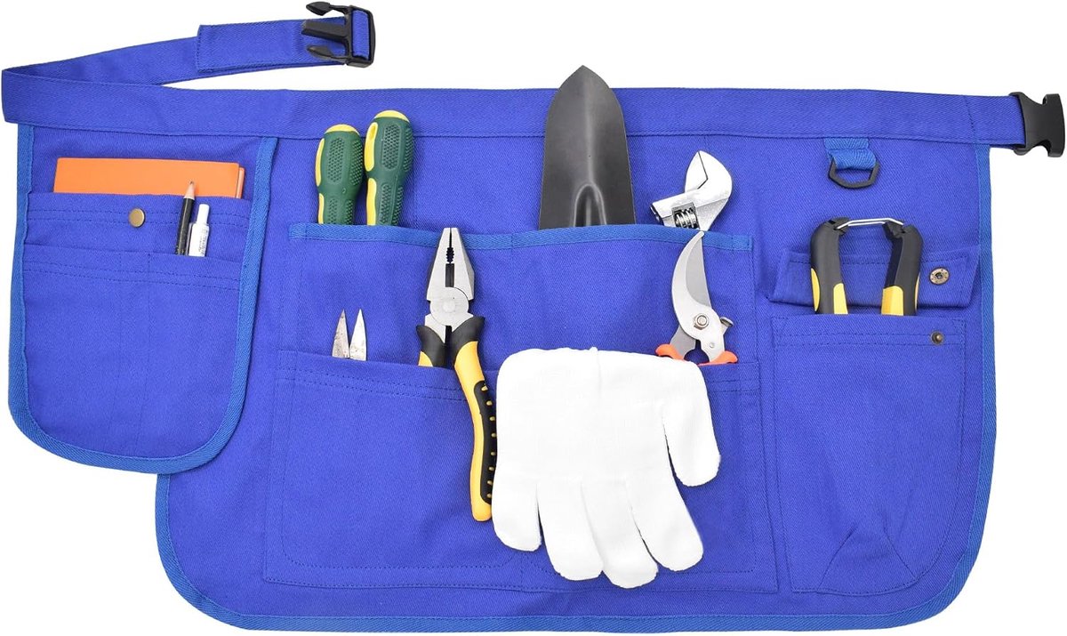 Tuinschort met multifunctionele zakken - kort canvas - verstelbare riem - ideaal voor tuinieren - ShopVlot