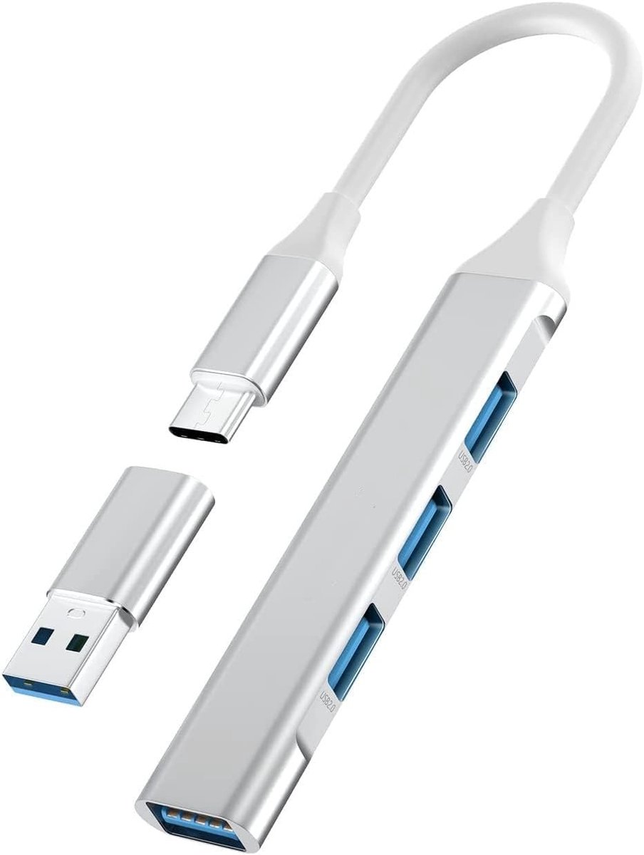 Solidchoice - USB C Hub met 4 Poorten voor Laptop