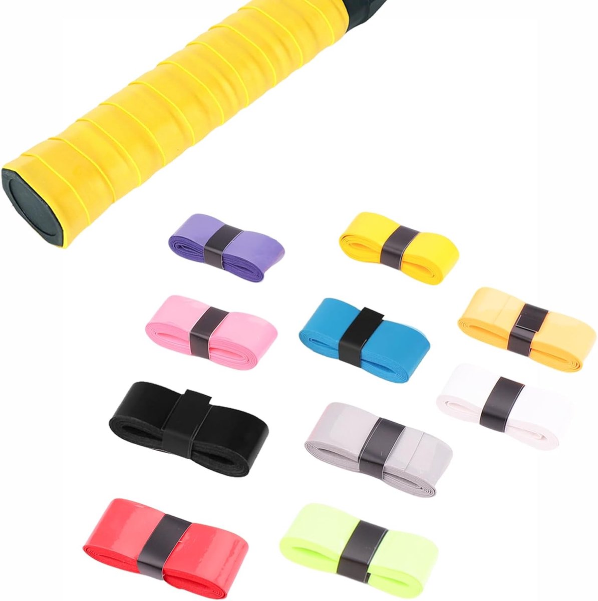 Badminton Grip Bands Pack van 10 - Zelfklevend - Non-slip en zweetabsorberend - Perfect voor tennisrackets - ShopVlot