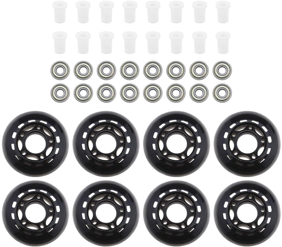 Solidchoice - Set van 8 Inline Skate Wielen met ABEC-7 Lager voor Binnen en Buiten