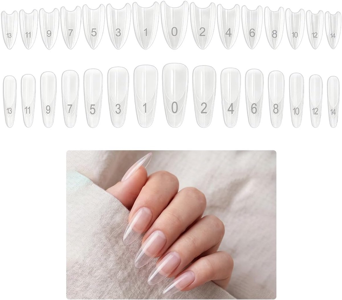 Dual Nail Nagelvormen 240 Stuks - Elliptische Polygeltips - Herbruikbare Kunststof - Voor perfecte nagelverlenging - ShopVlot