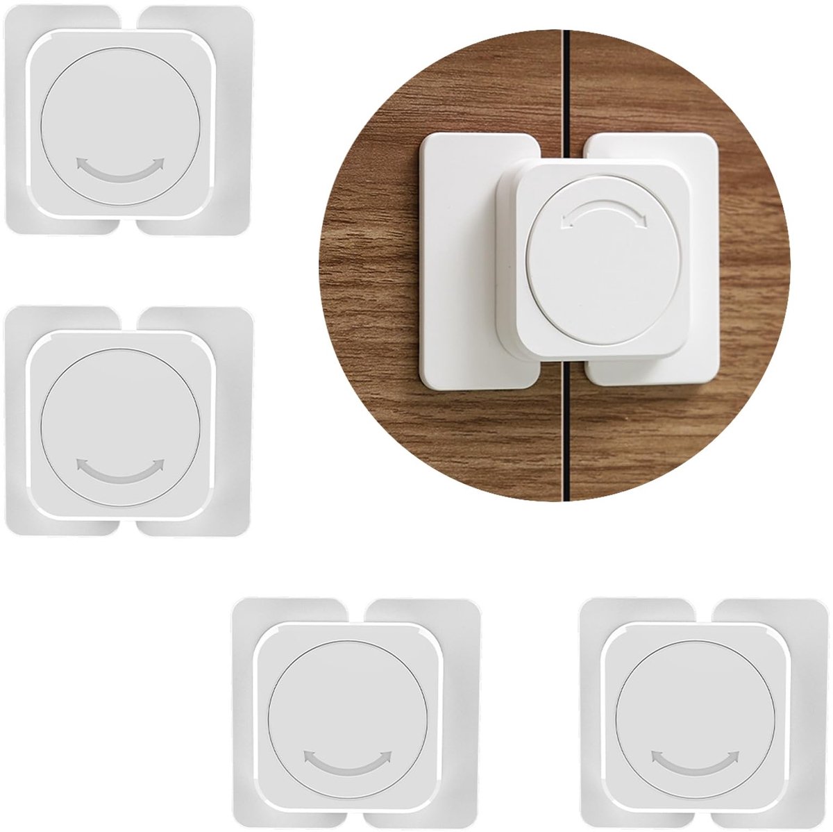 Solidchoice - Set van 4 Kindveilige Sloten voor Kasten en Lade