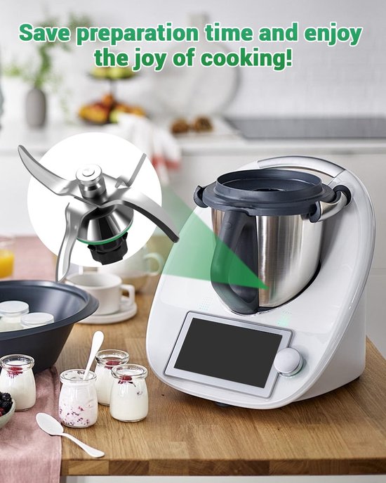 SnelShoppen - Vervangend Mixmes voor Thermomix TM5 en TM6, Hoogwaardig Roestvrij Staal, Perfect voor Fijnmaken, Roeren, Pureren en Mixen, Keukenmachin van Snelshoppen — afbeelding 2