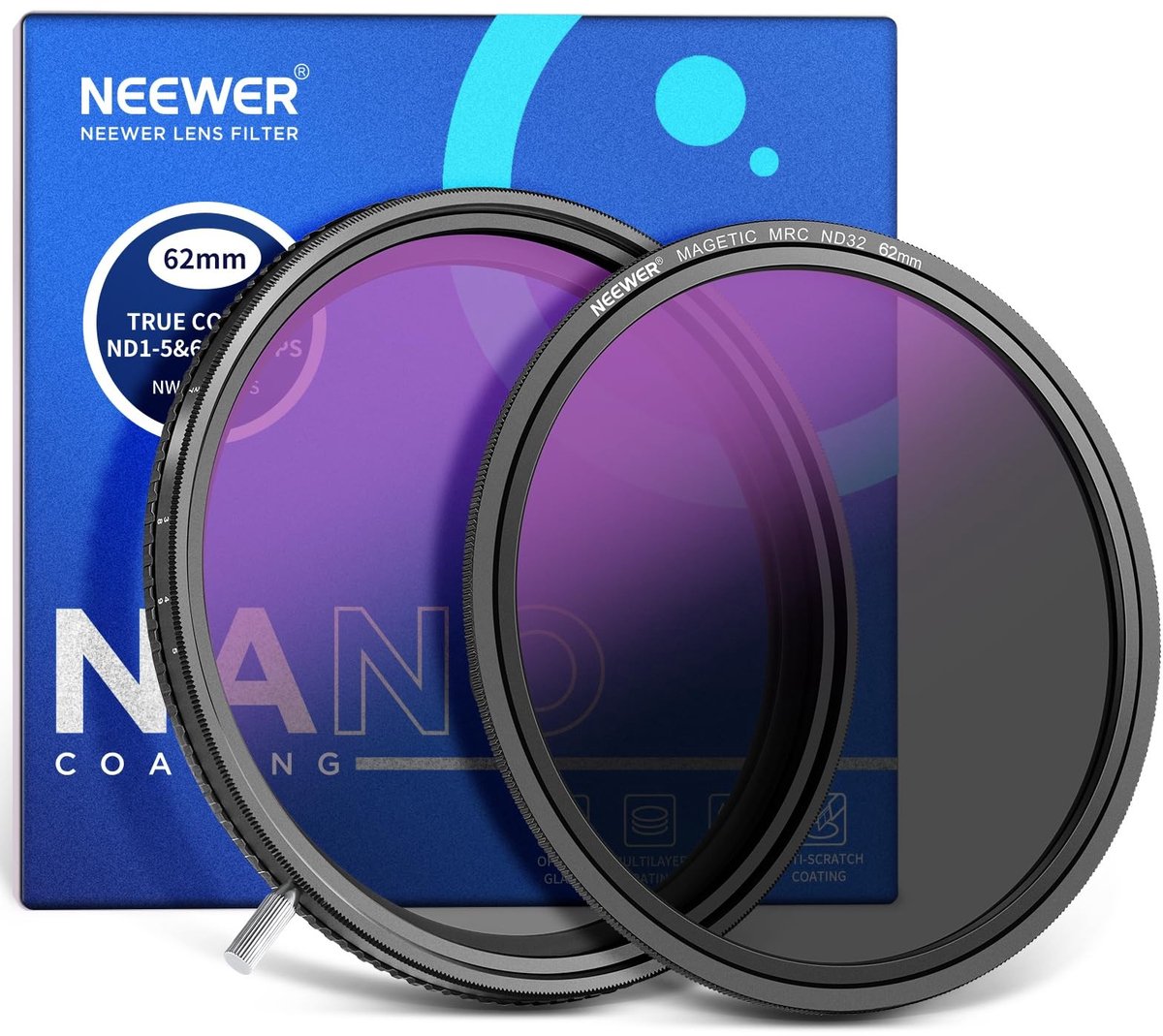 Solidchoice - 62mm Variabele ND Filter voor Fotografie