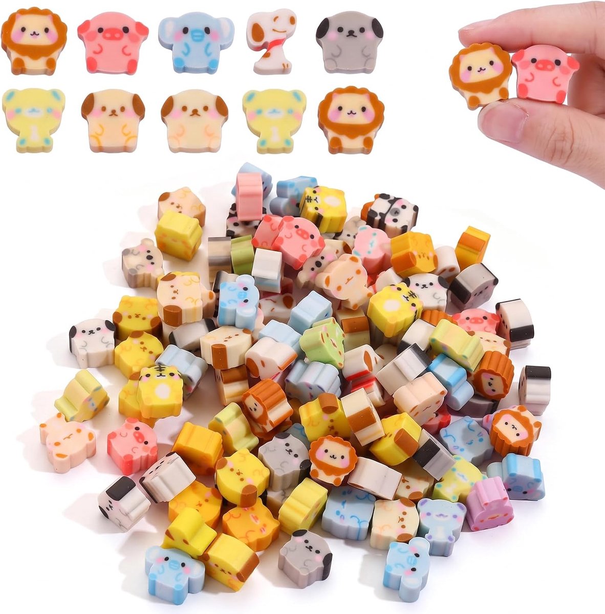 Gummen voor kinderen 50 stuks - grappige en creatieve ontwerpen - perfect als verjaardagsgeschenk - ShopVlot