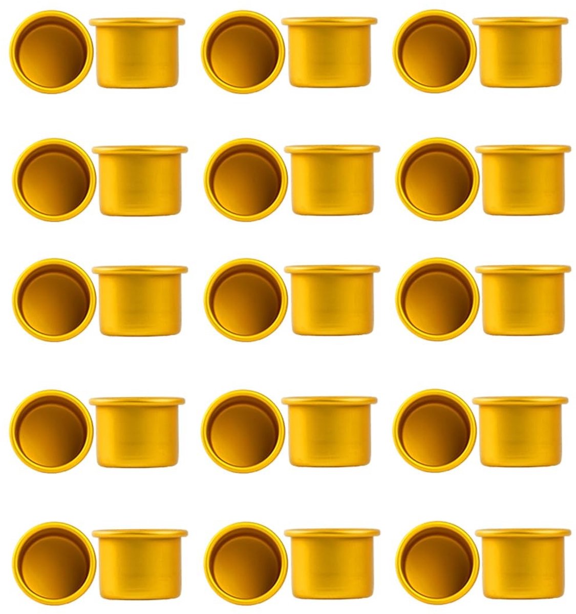 Solidchoice - Set van 30 Kaarsenhouders voor Roest en Goud