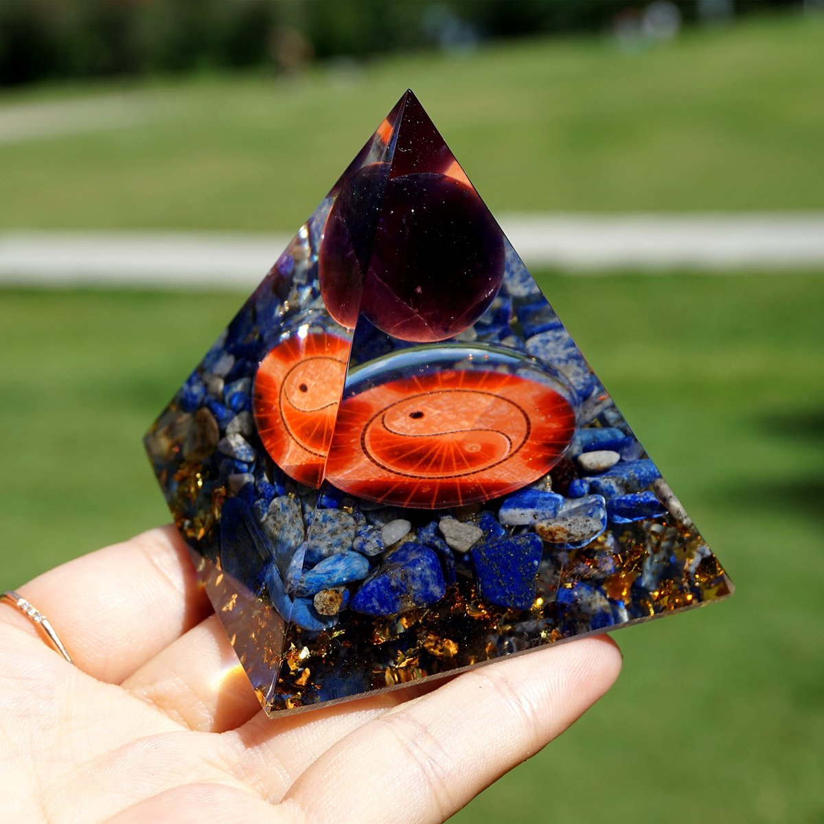 Solidchoice - Amethist Kristal Piramide voor Energie en Meditatie