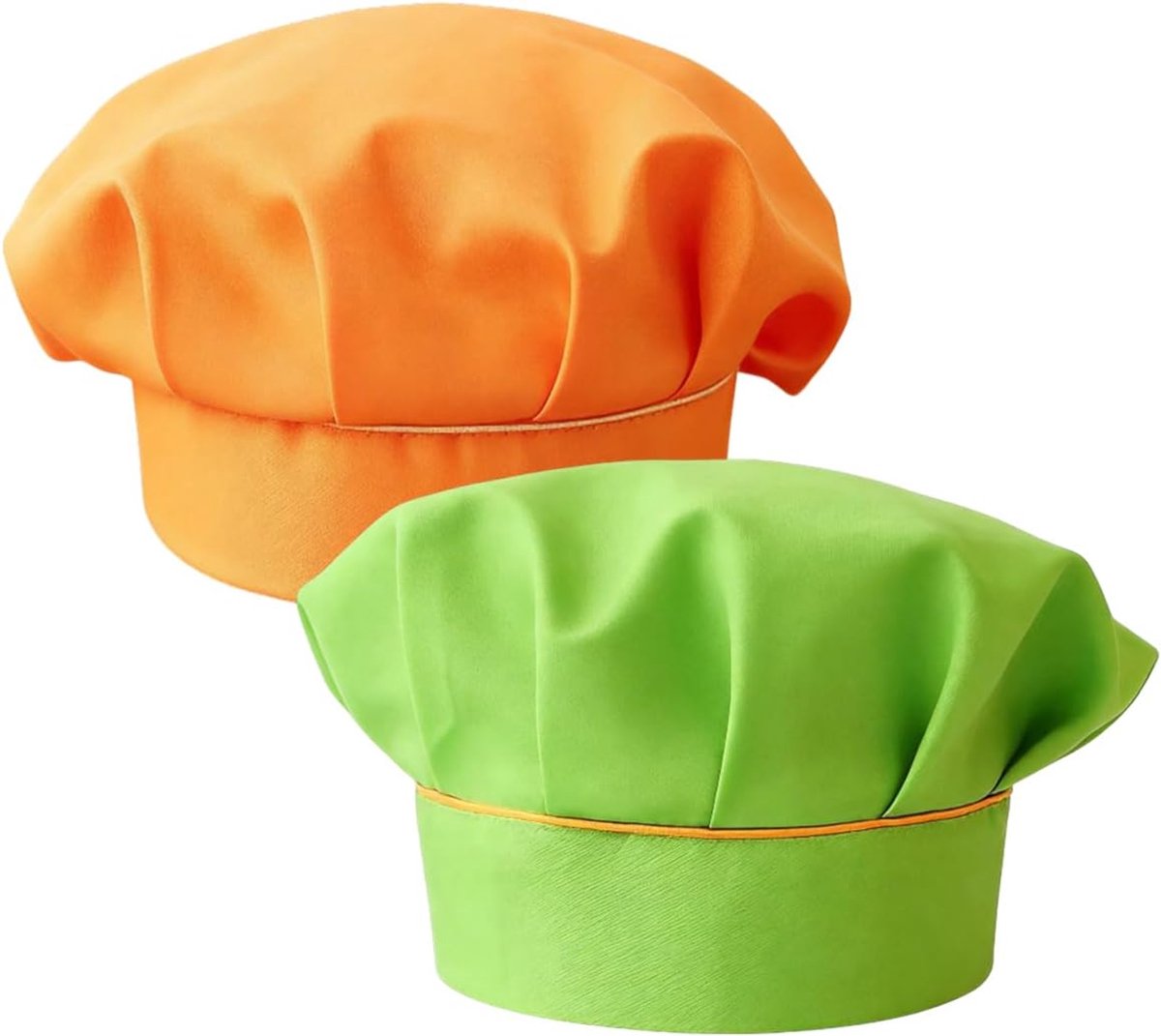 Koksmutsen voor kinderen set van 2 - witte katoenen bakkersmutsen - verstelbaar - ideaal voor koken en bakken - ShopVlot