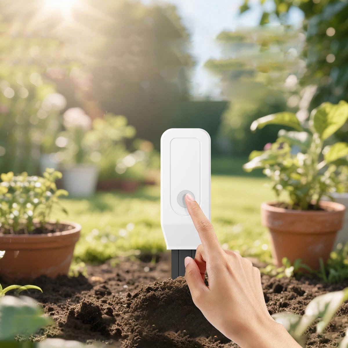 Grondvochtmeter WiFi - Hygrometer voor binnen en buiten - Real-time monitoring - Ideaal voor tuin en gazon - ShopVlot