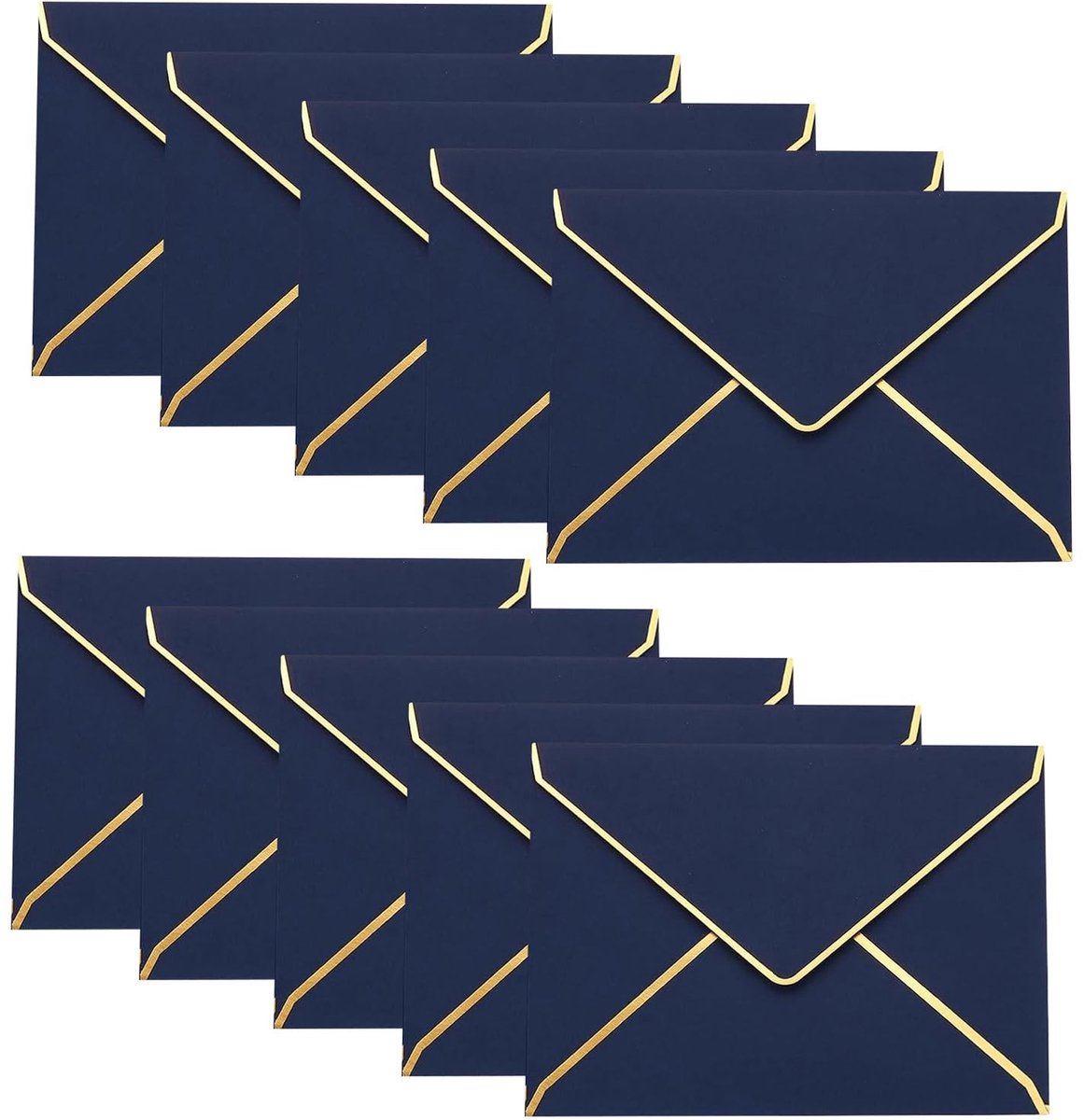 Solidchoice - Set van 50 A7 Enveloppen met Gouden Rand voor Uitnodigingen