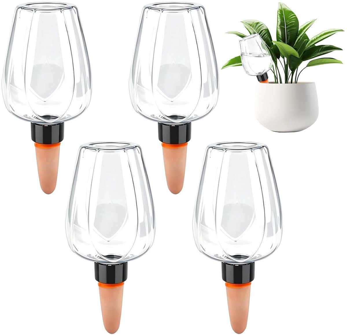 Irrigatieballen 350 ml - transparant - automatische plantenbewatering - ideaal voor vakantie - ShopVlot