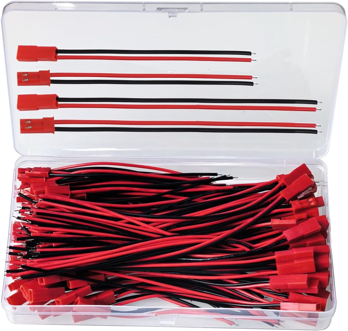 60 paar JST BEC 2-pins stekker/bus met kabel 100 mm/150 mm 22 AWG mannelijke en vrouwelijke connectoren voor ledlamp - ShopVlot