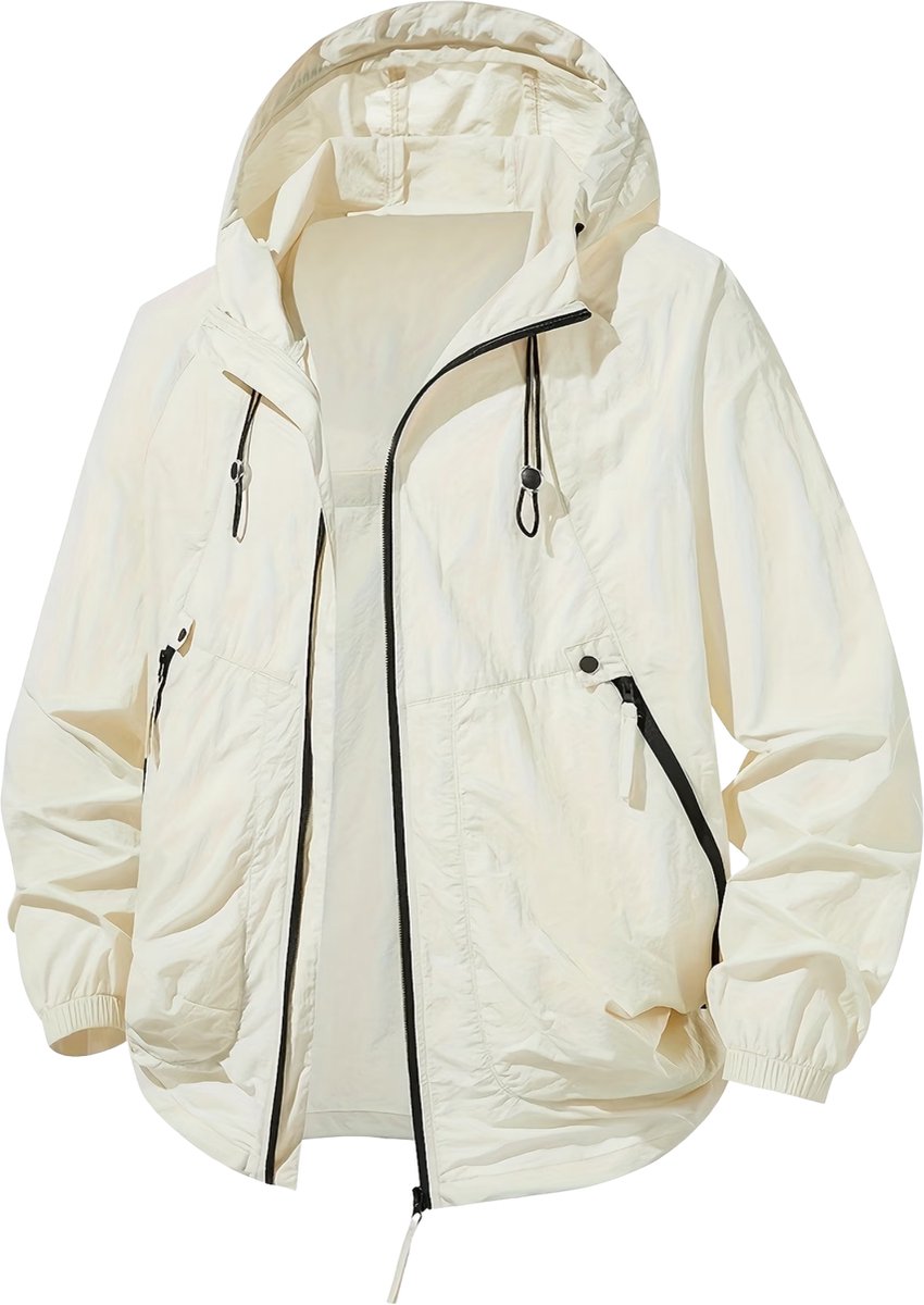 Currero Zomerjas Heren Tussenjas Zomerjack Volwassenen Windjack Windbreaker Outdoor Beige