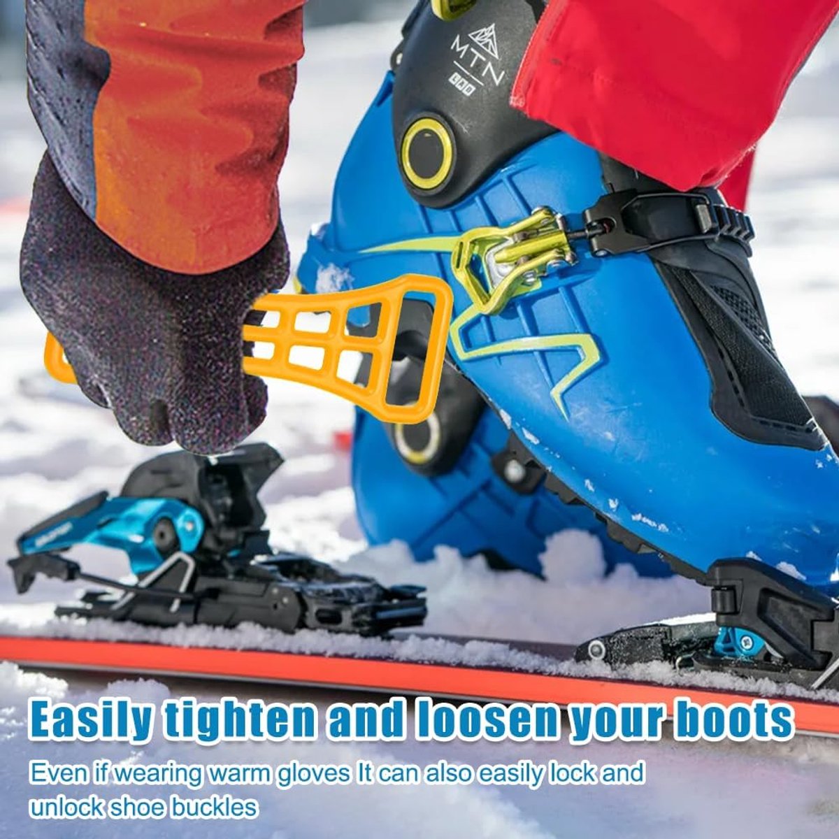Ski Boot Buckle - Multifunctionele Verlenghulp - Met Hangende Gespen - Eenvoudig Aantrekken van Skischoenen - ShopVlot