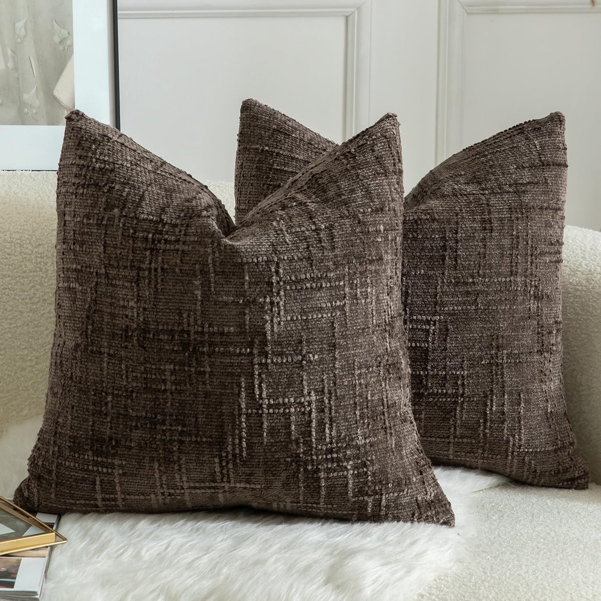 Decoratieve Kussenslopen 55 x 55 cm - Zachte Chenille Stof - Luxe Textuur - Perfect voor de Woonkamer - ShopVlot