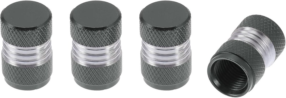 Tire Valve Stem Caps 16mm - Aluminium Legering - Titanium Kleur - Bescherming tegen vuil - ShopVlot