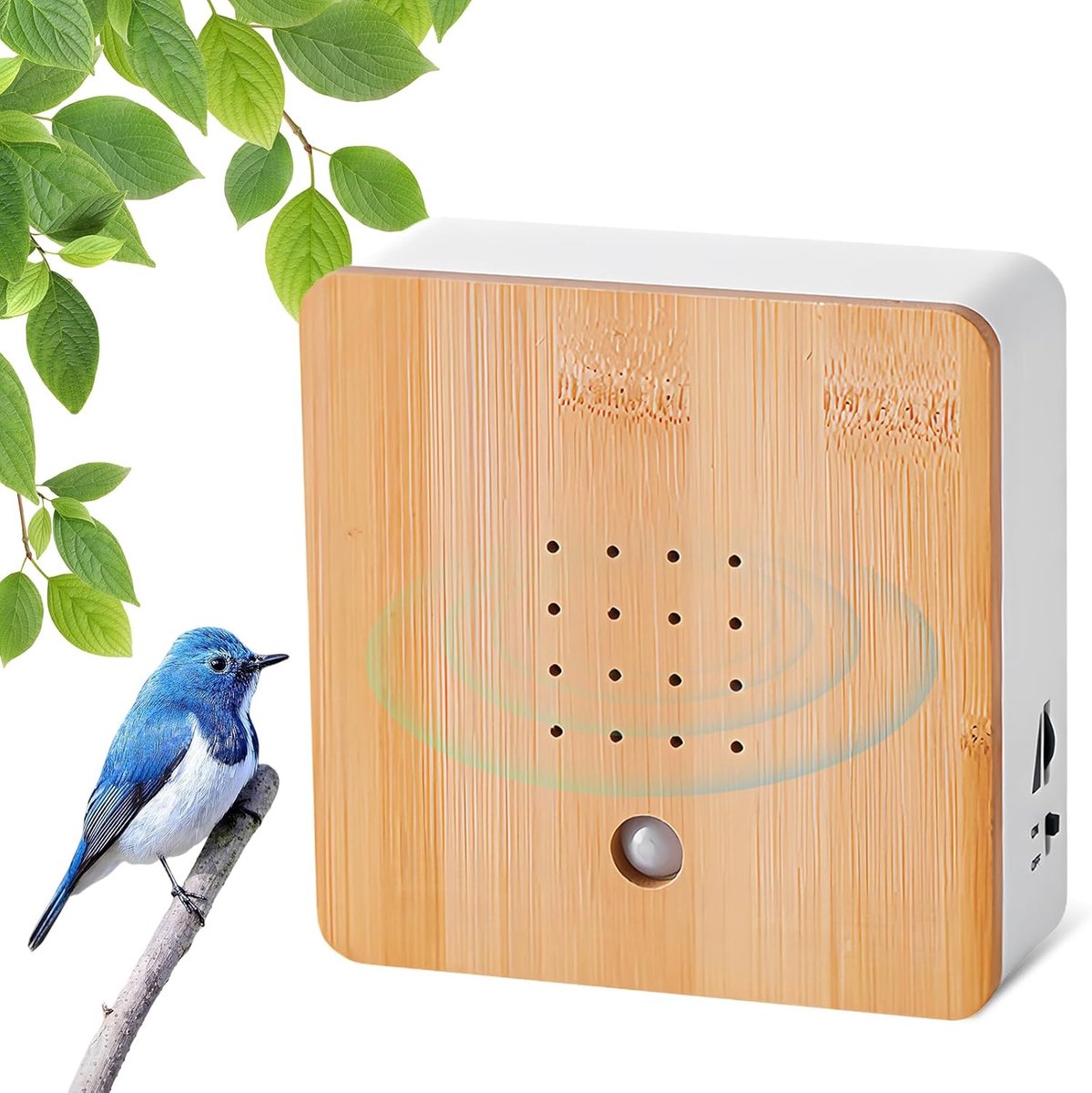 Bewegingssensor vogelgeluiden - realistische geluidseffecten - voor badkamer of toilet - creëert natuurlijke sfeer - ShopVlot