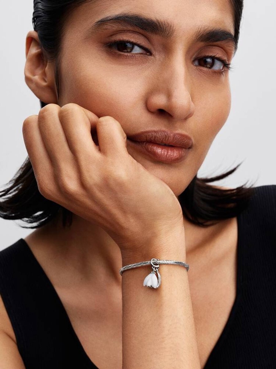 Pandora Moments / Pandora ME Sneeuwdruppelbloem Hangende Bedel Zilver wit dames 794239C01 — cadeau in Sieraden - foto 3