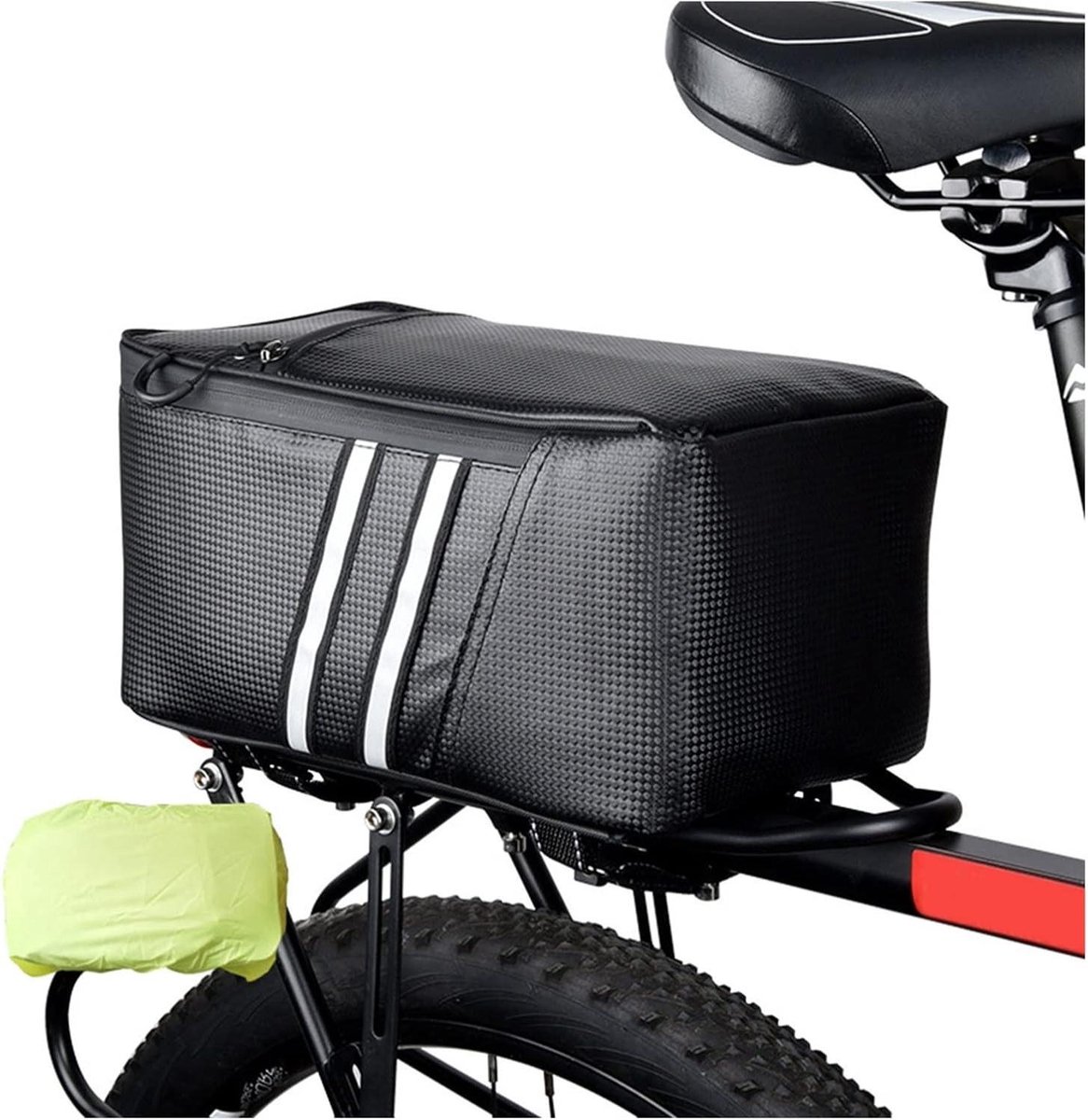 Fietstas Achterdrager - Bicyle tas - Fietsen Opbergen - Afneembaar Ontwerp - 8L - Zwart