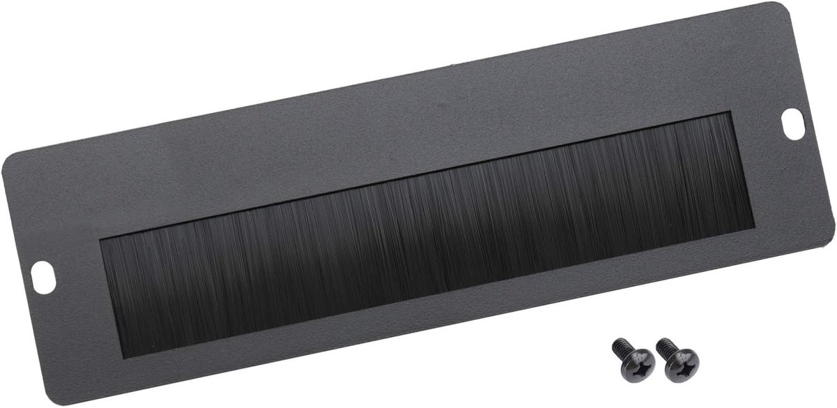 Kabeldoorvoer 10 Inch - Zwart met Borstelinzet - Voor Kabelbeheer - Eenvoudige Installatie - ShopVlot