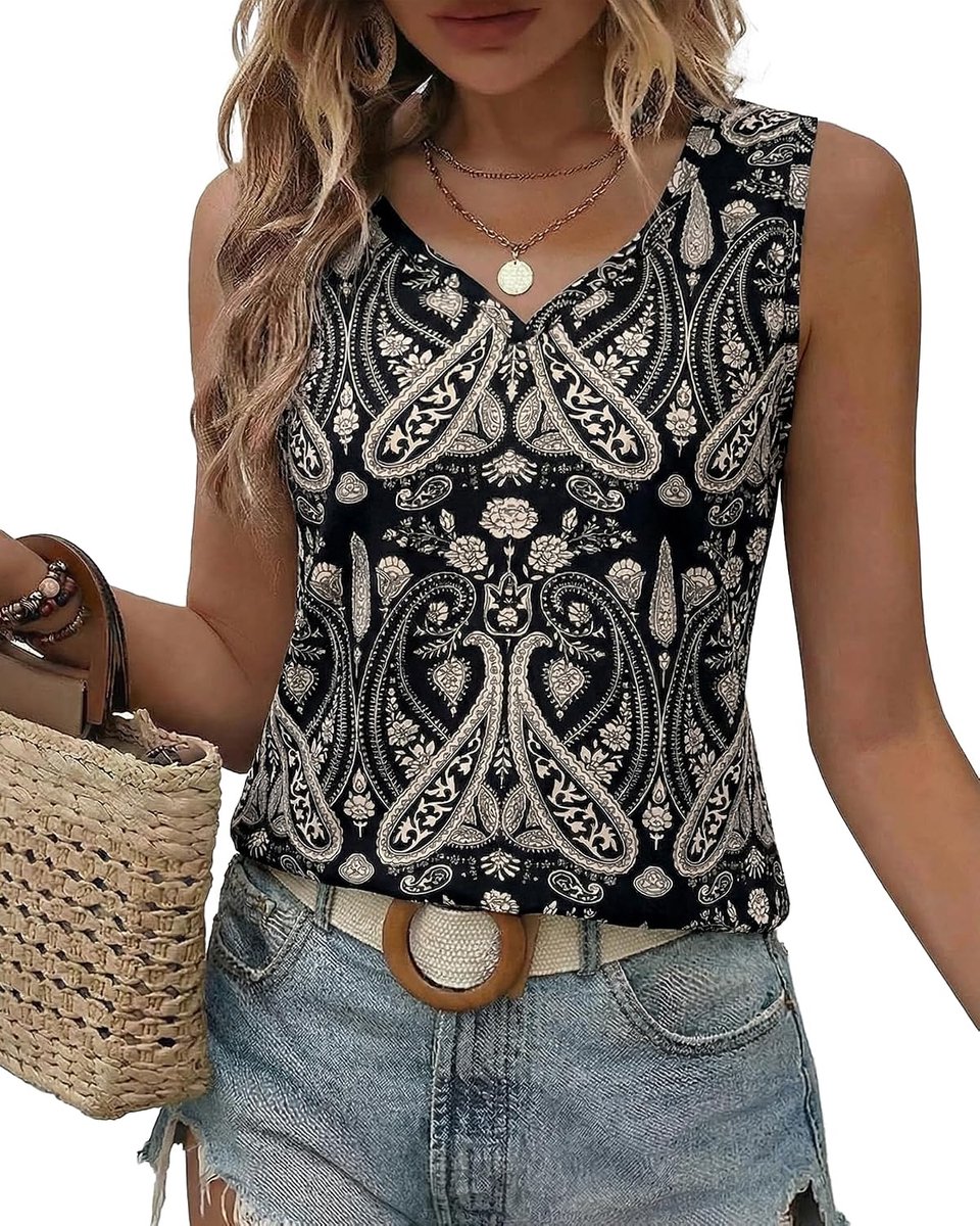 Tanktop dames V-hals - casual stijl - sexy mouwloos - perfect voor de zomer - ShopVlot