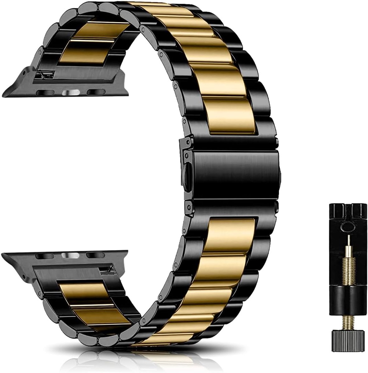 Metalen horlogeband 44 mm/42 mm/45 mm - RVS band - Unisex ontwerp - Stijlvolle upgrade voor je Apple Watch - ShopVlot