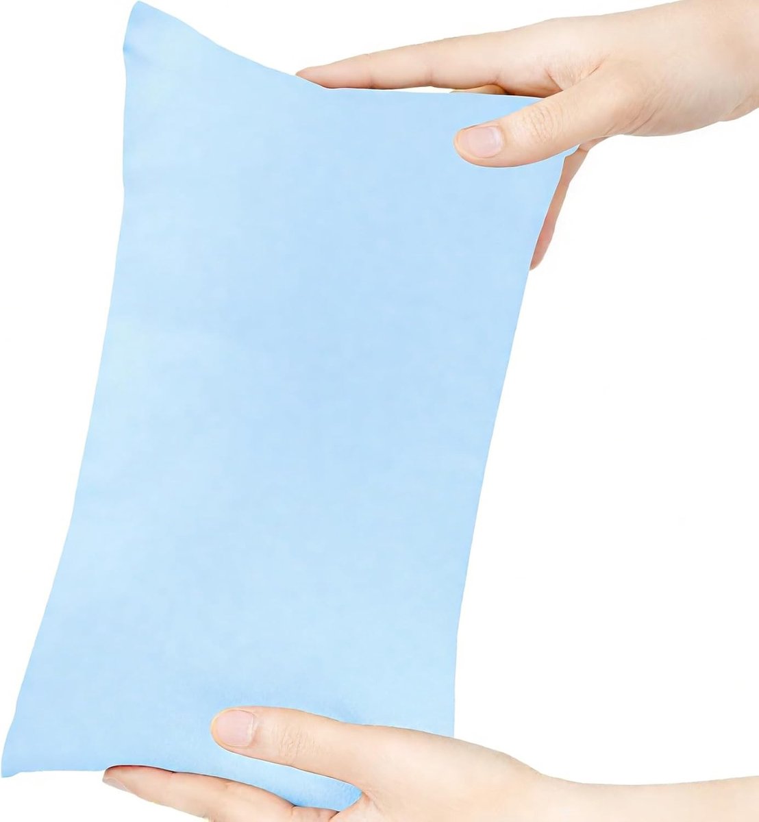 Klein Dutje Kussen in Effen Kleur, Micro Mini Kussen voor Peuters en Kinderen, Perfect voor Auto, Sofa en Reizen (Lichtblauw)