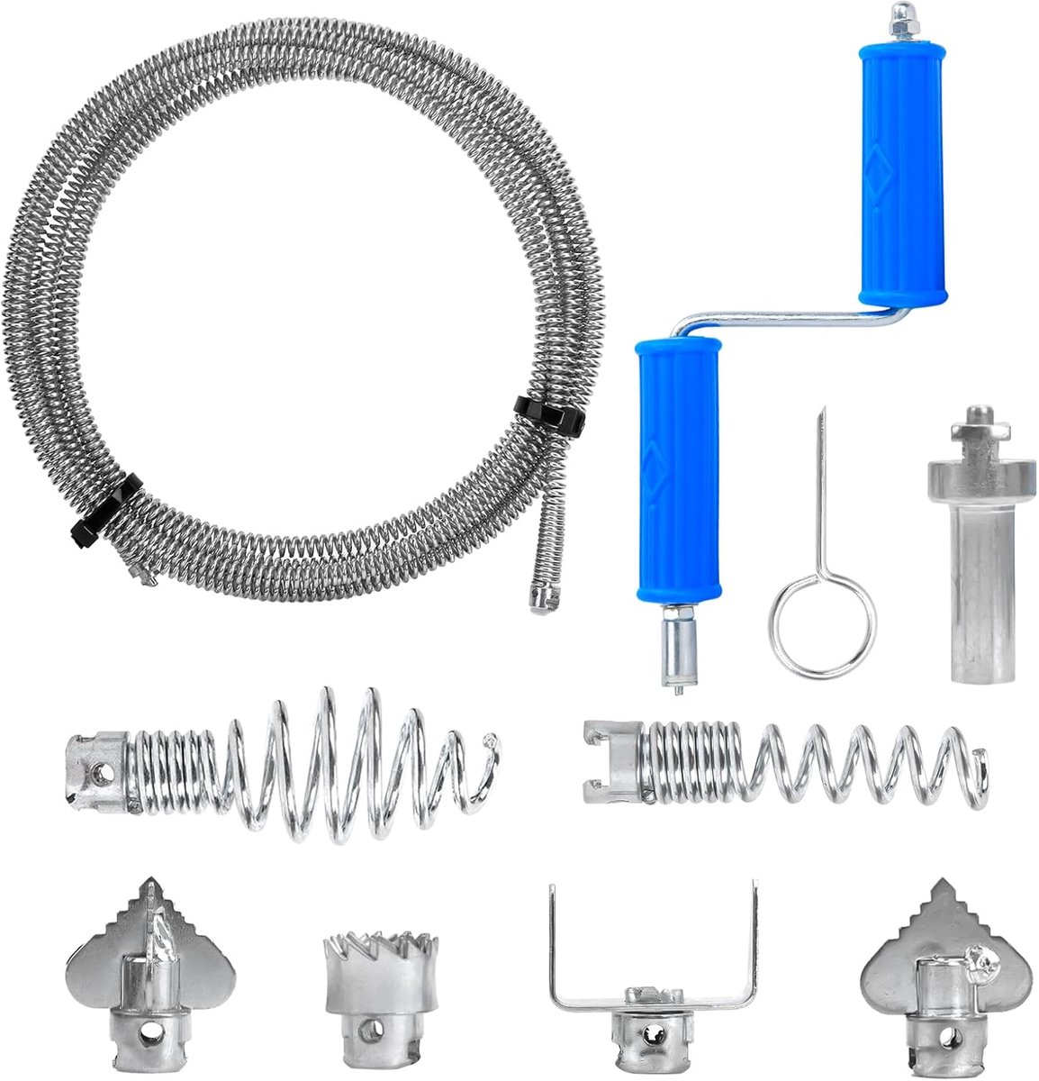 Pipe cleaning coil 5 m - flexibele schroef - voor effectieve reiniging - ideaal voor leidingen - ShopVlot