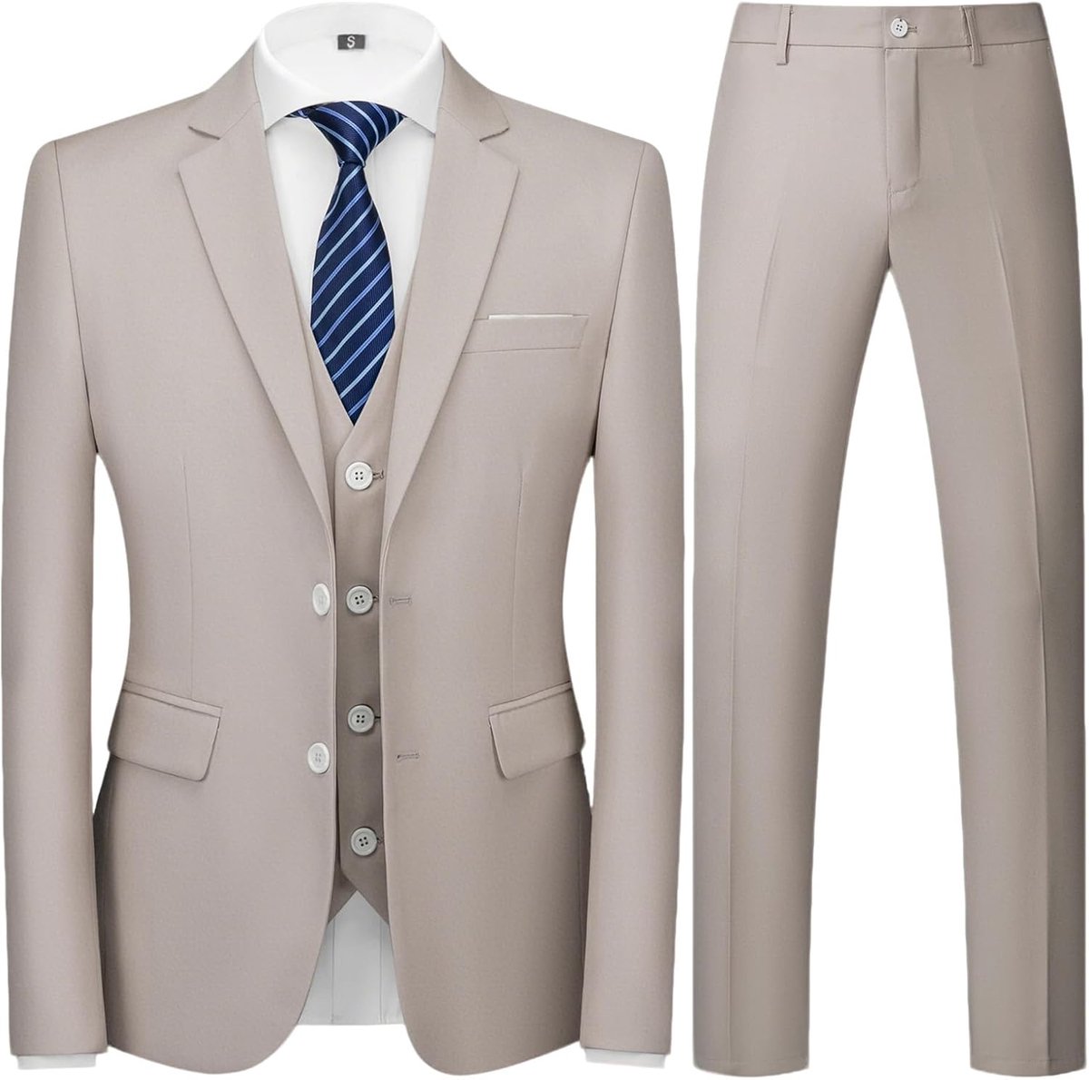 Herenpakken 3-delig Slim Fit - Stijlvol Design - Perfect voor Feestelijke Gelegenheden - ShopVlot