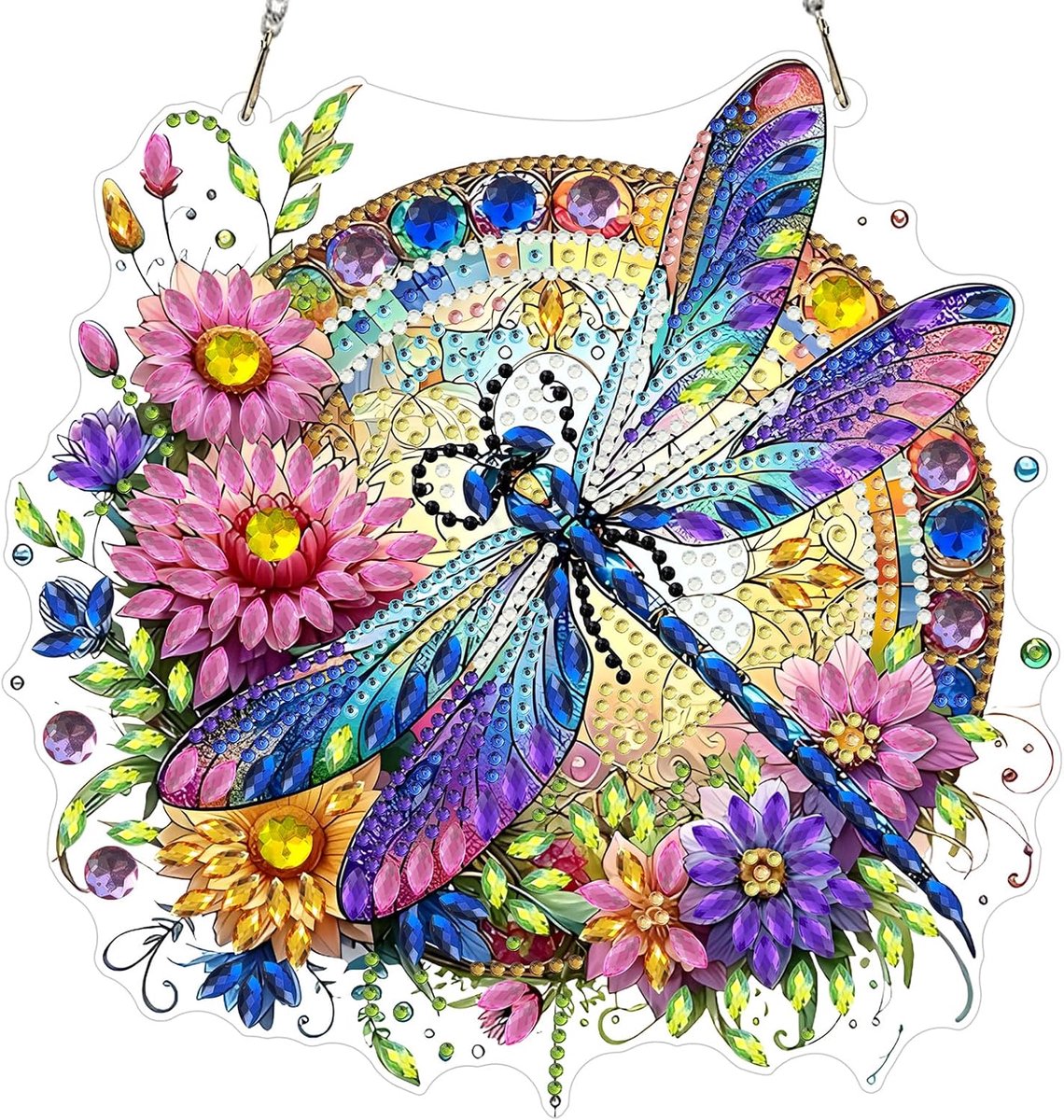 Diamant schilderen set - speciale vorm libelle - 5D kunst - ontspannend zelfmaakproject - ShopVlot