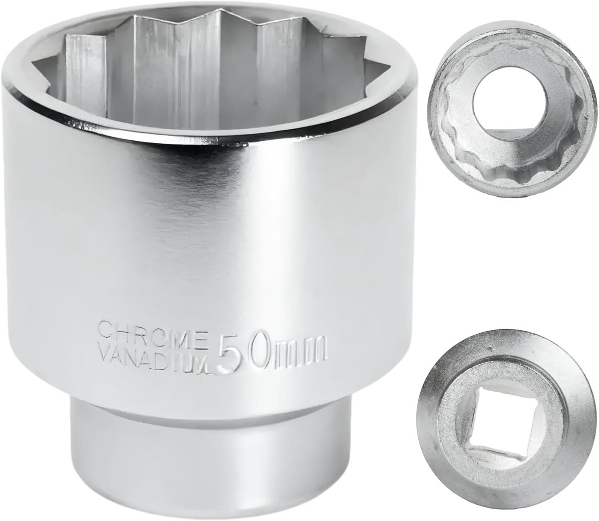socket wrench 50 mm 3/4 inch 12-side, socket wrench 3/4 50 mm for key CR-MO(Whtie) - ShopVlot