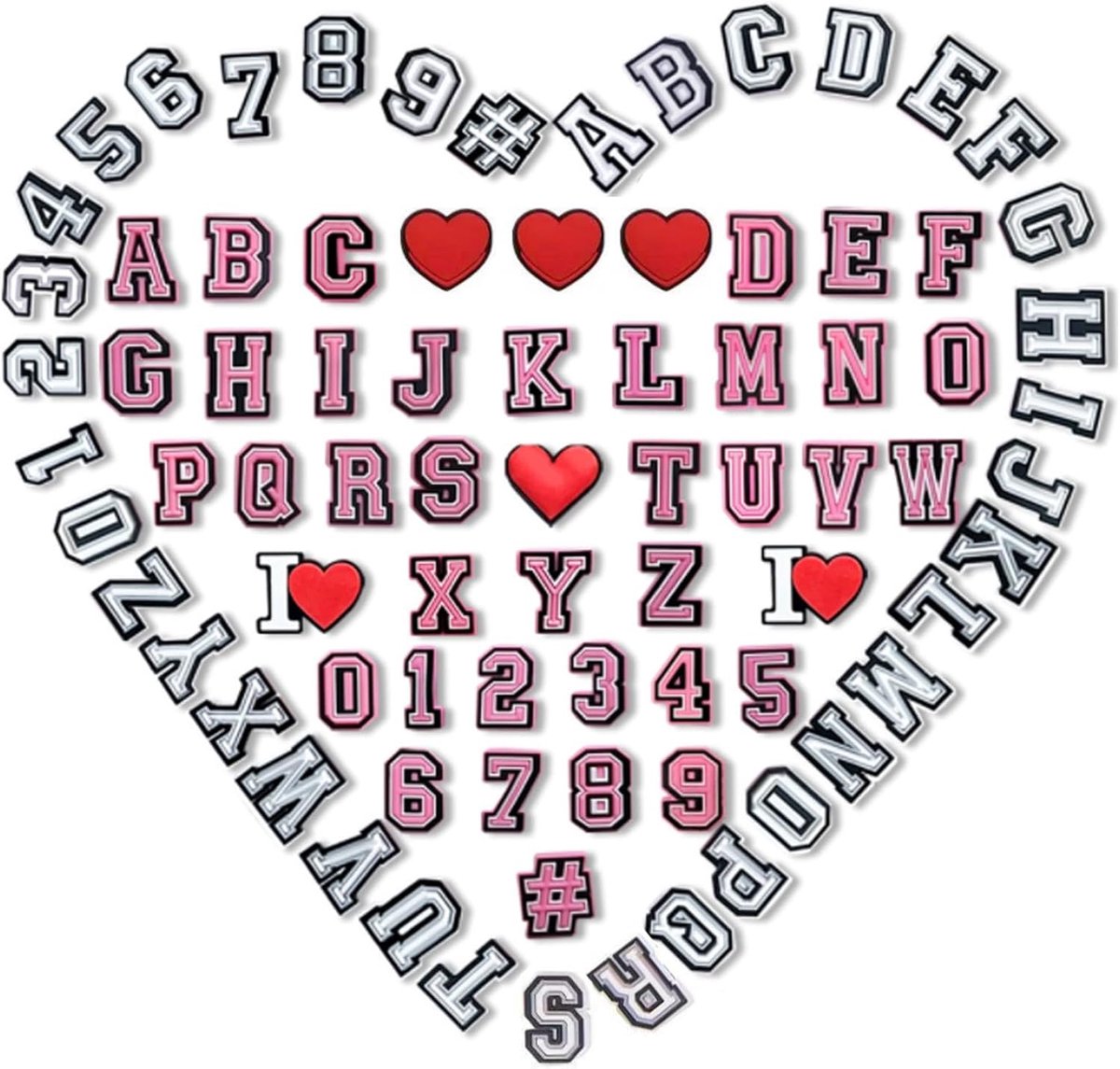 80pcs Shoe Charms Letter Numbers Shoe Charms for Clogs, PVC Caricature Shoe Plug, Letters, Shoe Charms, Boys and - ShopVlot