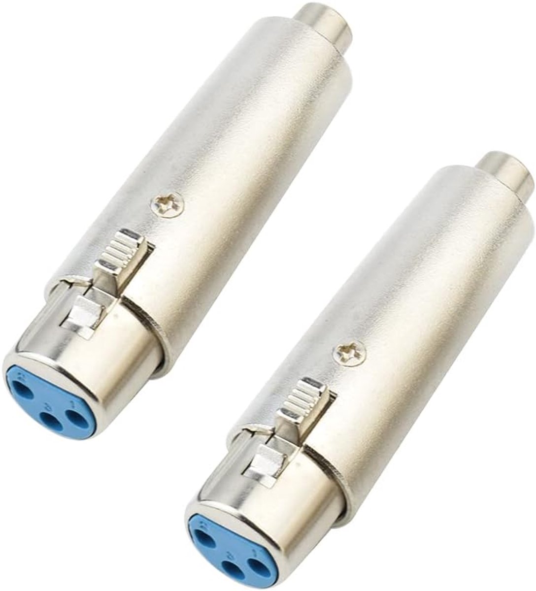 2pcs XLR to RCA Adapter for Audio Microphone, 3 Pole, XLR Bus to RCA Connector - ShopVlot