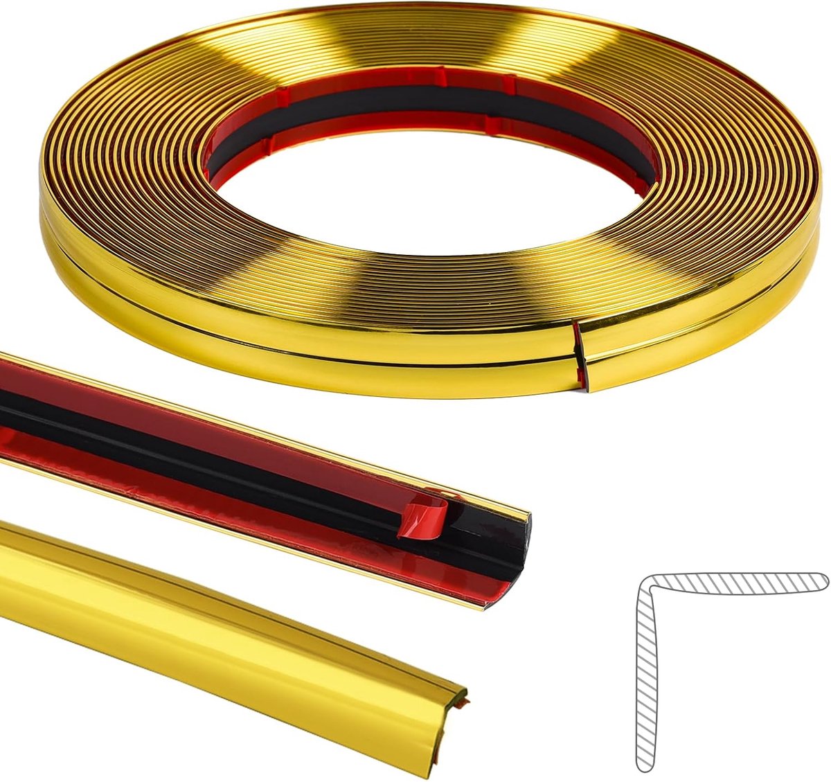 Self-Adhesive Decorative Moulding, Ceiling Mouldings, Peel and Stick Flexible Mirror, Wall, Ceiling, Floor, Cabinet - ShopVlot