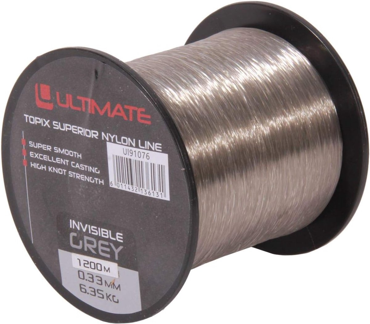 Ultimate Topix Nylon Invisible Grey 1200m 0,33mm 6,35kg - Nylon Vislijn - ShopVlot
