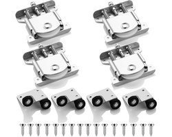 Uni-Fine 8 Pcs Sliding Wardrobe Door Set Iron Alloy Nylon Cabinets for Cupboard Display Cabinet Replacement Roller - ShopVlot