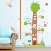 Groeimeter Kinderkamer Boom 110x180 cm - Muurstickers Babykamer - Wanddecoratie Meetlat Kind - Zelfklevend - Live Deals