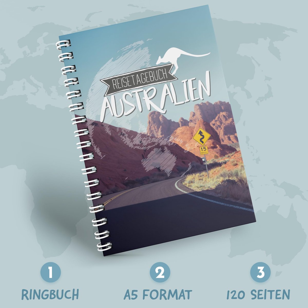 Reisdagboek Australië A5 - vakantieboek - persoonlijke herinneringen - ideaal reiscadeau - ShopVlot