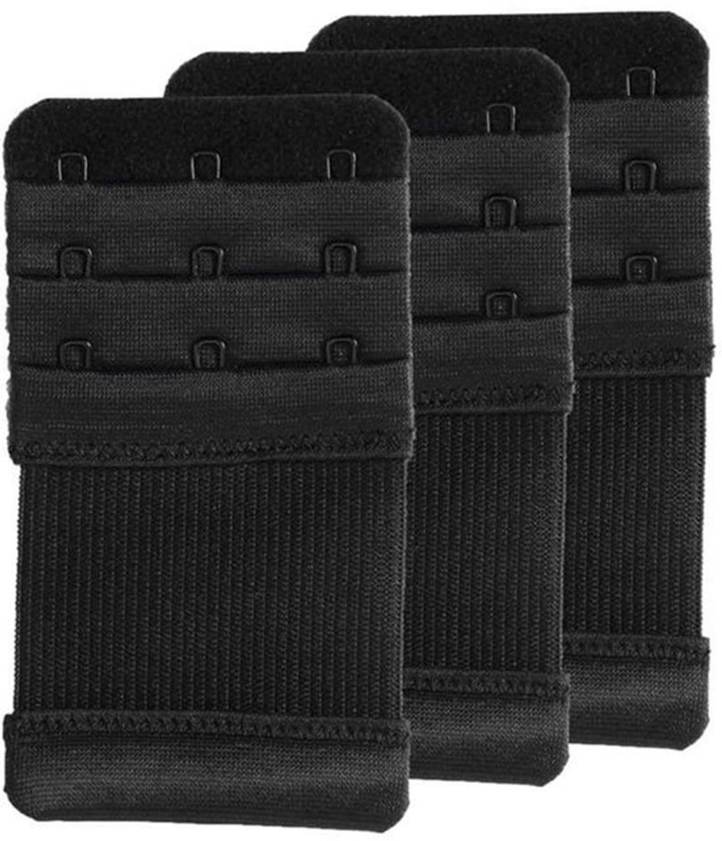 Bh-extender 3 Haken - Elastisch - Roestvrij Staal - Verlengbandje - Comfortabel - 9,4 cm x 5,6 cm - Beha Verlenger