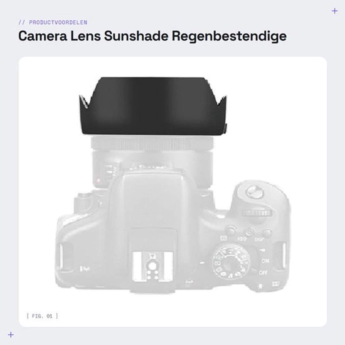 Zonnescherm - Schokbestendig - Camera Lens Zonnekap - Geschikt voor EF 50mm f/1.8 STM - Lichtgewicht - Duurzaam ABS Materiaal - Lenskap