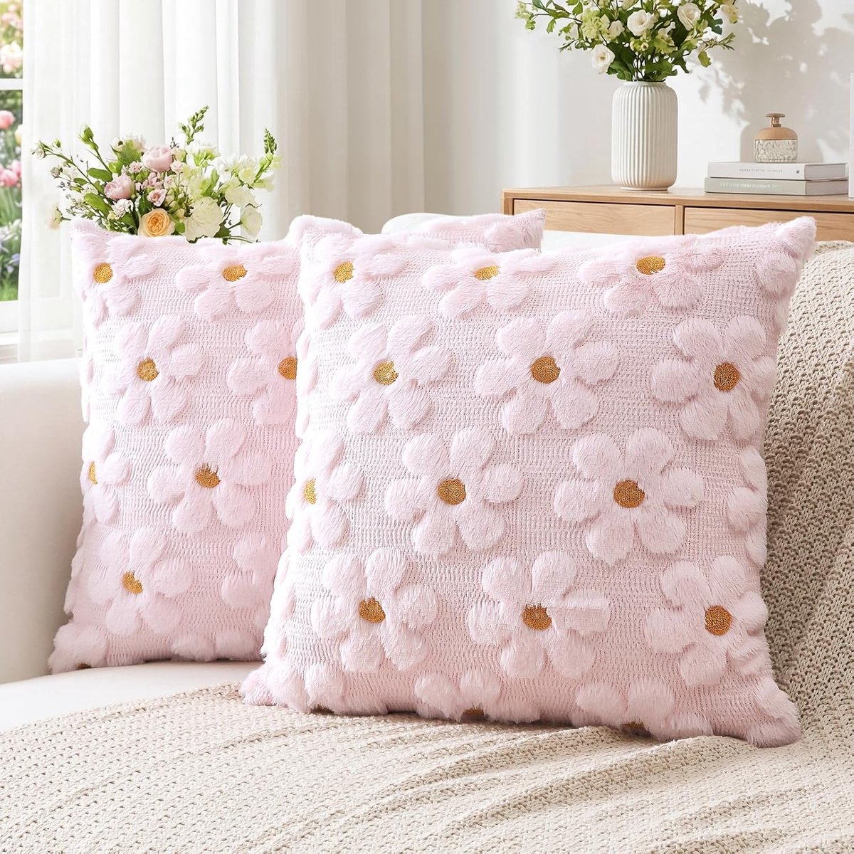 Cushion Covers 40 x 40 cm - Velvet - Bloemen - Perfect voor uw woonkamer - ShopVlot