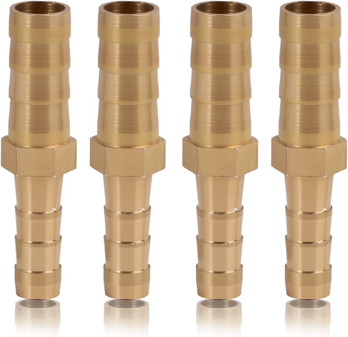 Slangadapter 8 mm naar 6 mm - Messing - Reduceerslangverbinder - Voor brandstof en water - ShopVlot