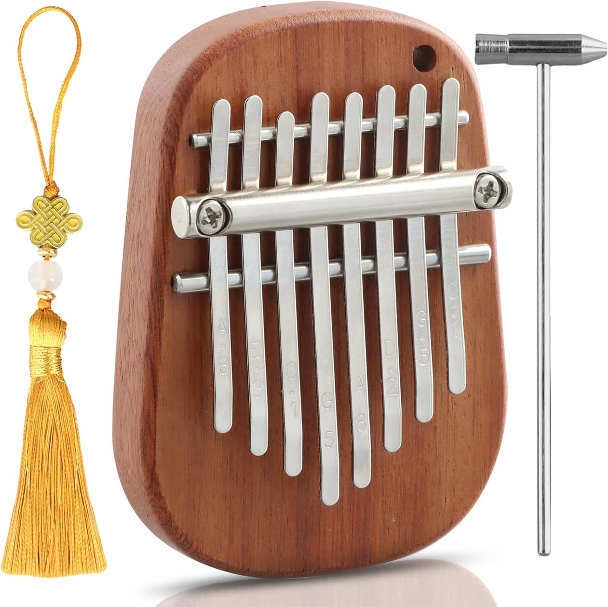 Kalimba 8 Toetsen - Mini Houten Duimpiano - Gemakkelijk te leren - Ideaal voor Muziekliefhebbers - ShopVlot