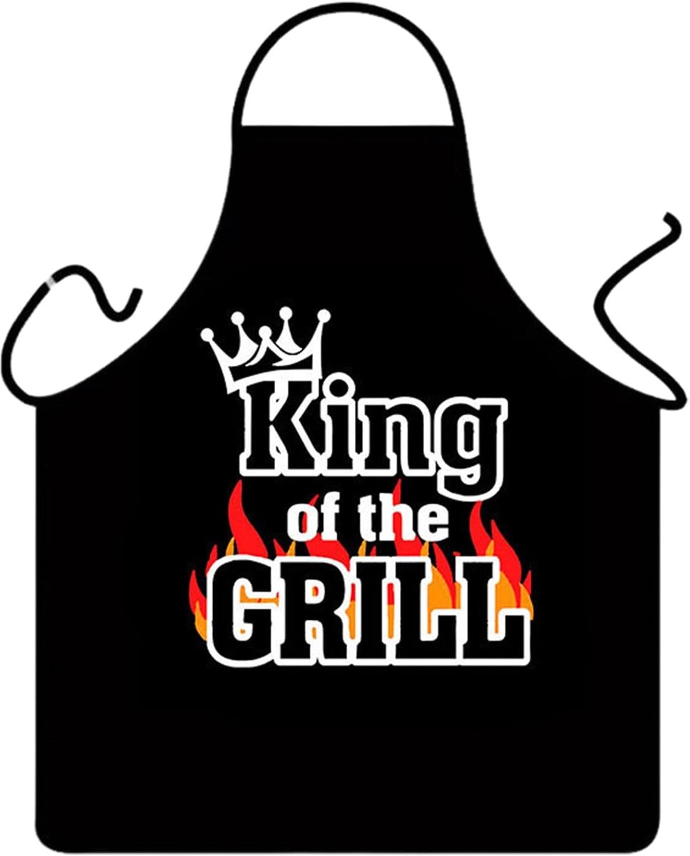 Barbecue-schort voor mannen - Waterdicht kookschort - Grappig 'King of the Grill' - Perfect als cadeau voor vaders - ShopVlot